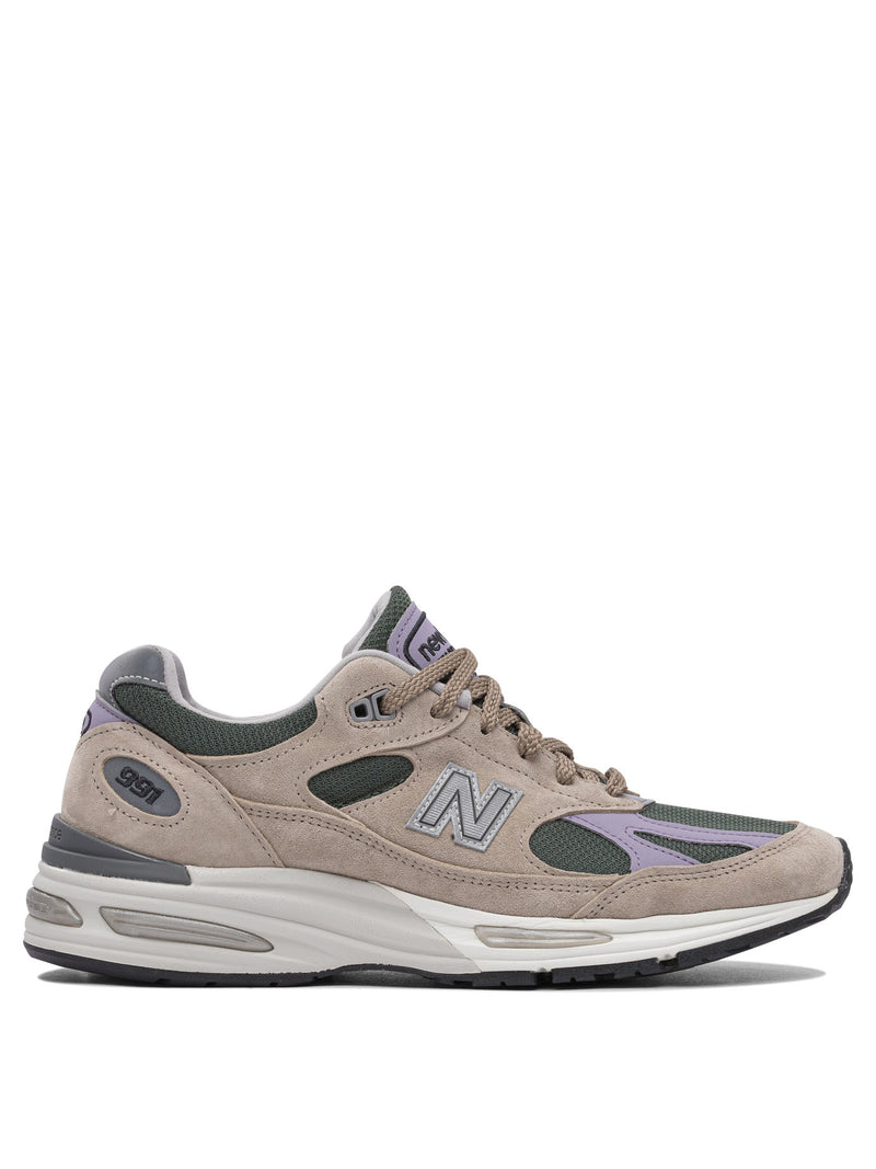 New Balance Zapatillas de hombre New Balance U991DL2 de cuero beige - World Class Fashion