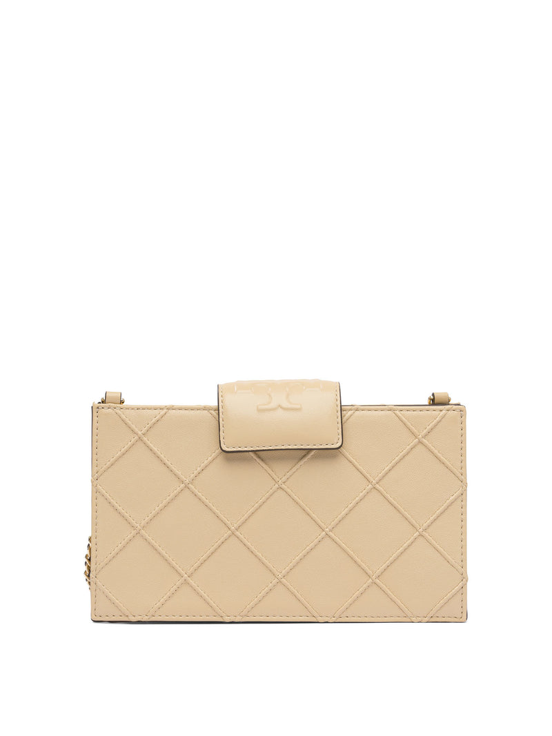 Tory Burch Tory Burch Leather Wallet Beige Women - World Class Fashion