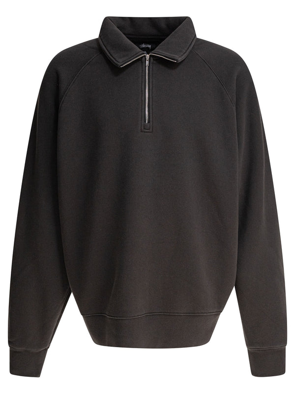 Stussy Fleece Raglan Zip Mock