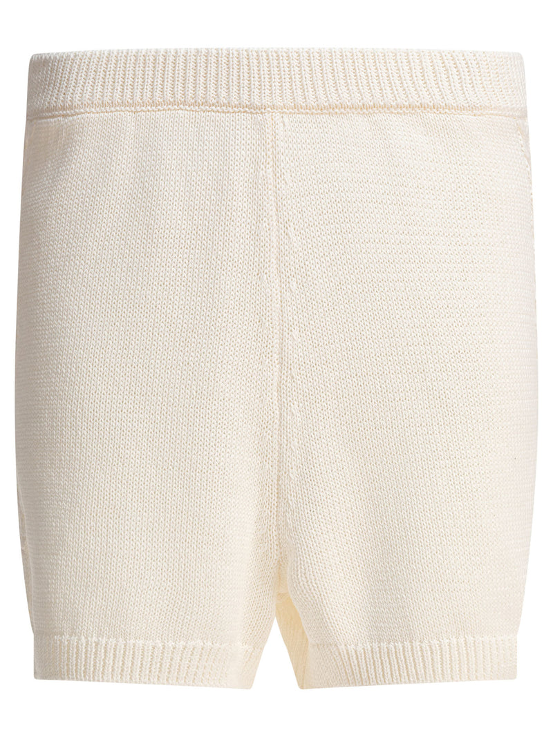 Loulou De Saison Loulou De Saison ANDELIVORY Shorts de algodón Blanco Mujer - World Class Fashion