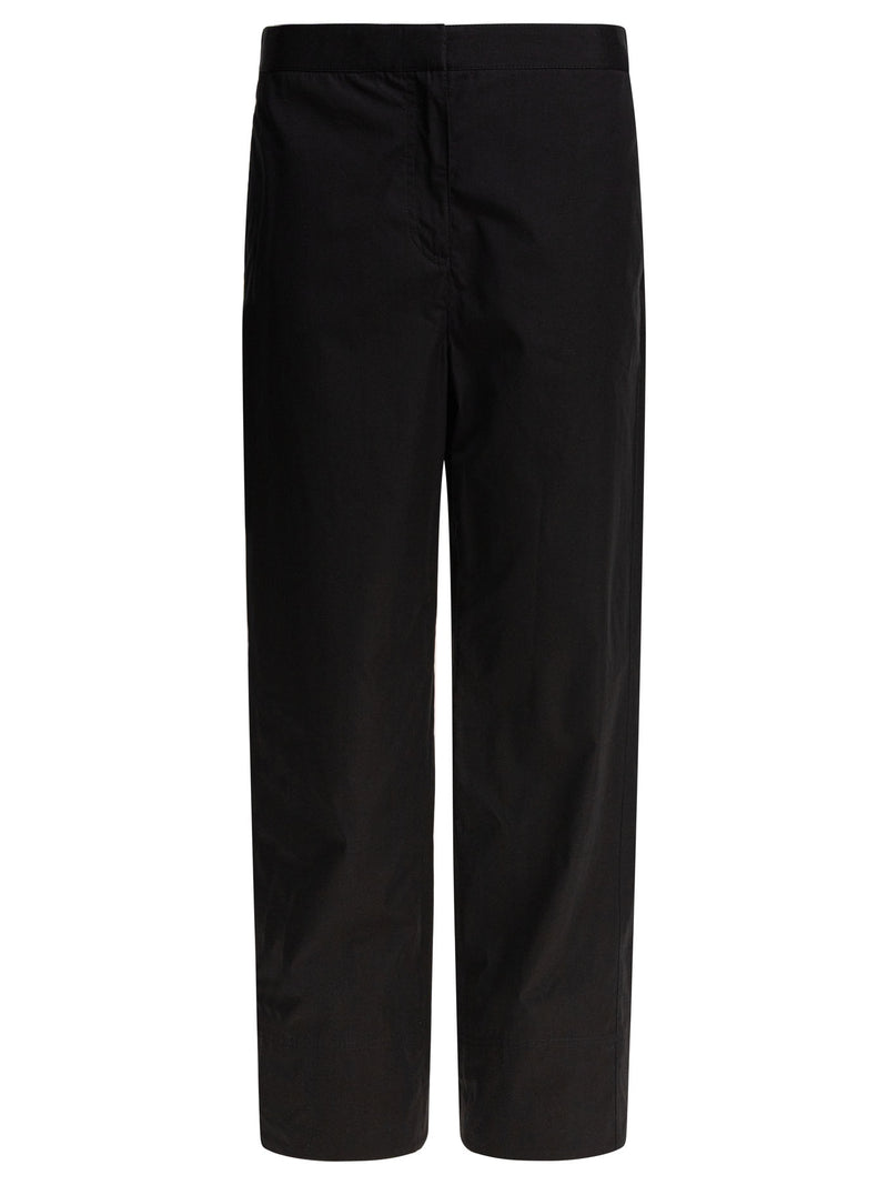 Toteme Toteme Cotton Trousers Black Women - World Class Fashion