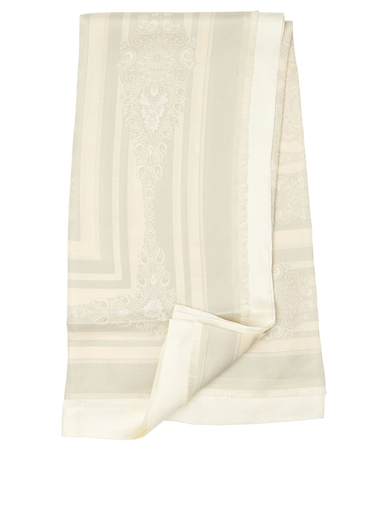Etro Etro Printed Silk Scarf White Women - World Class Fashion