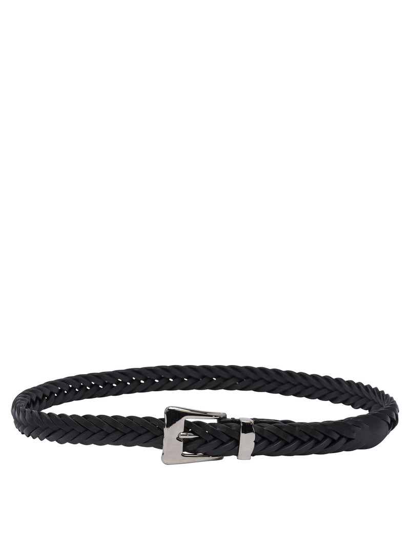 Adriano Meneghetti Adriano Meneghetti Women's Black Leather Belt - World Class Fashion