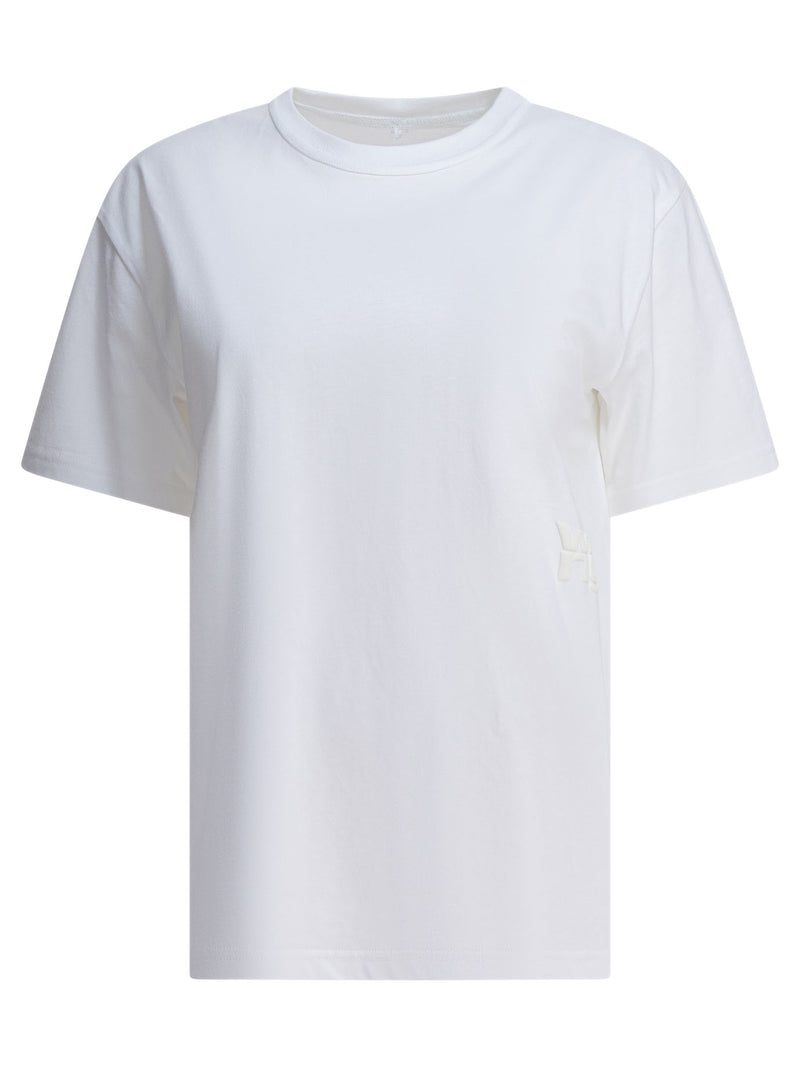 Alexander Wang Alexander Wang Women's White Cotton Puff Logo Tee - World Class Fashion