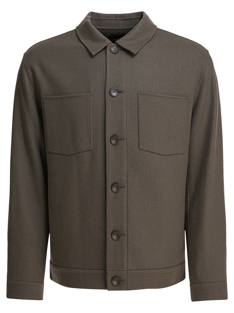 Vince Vince Men's Grey Wool Jacket - World Class Fashion