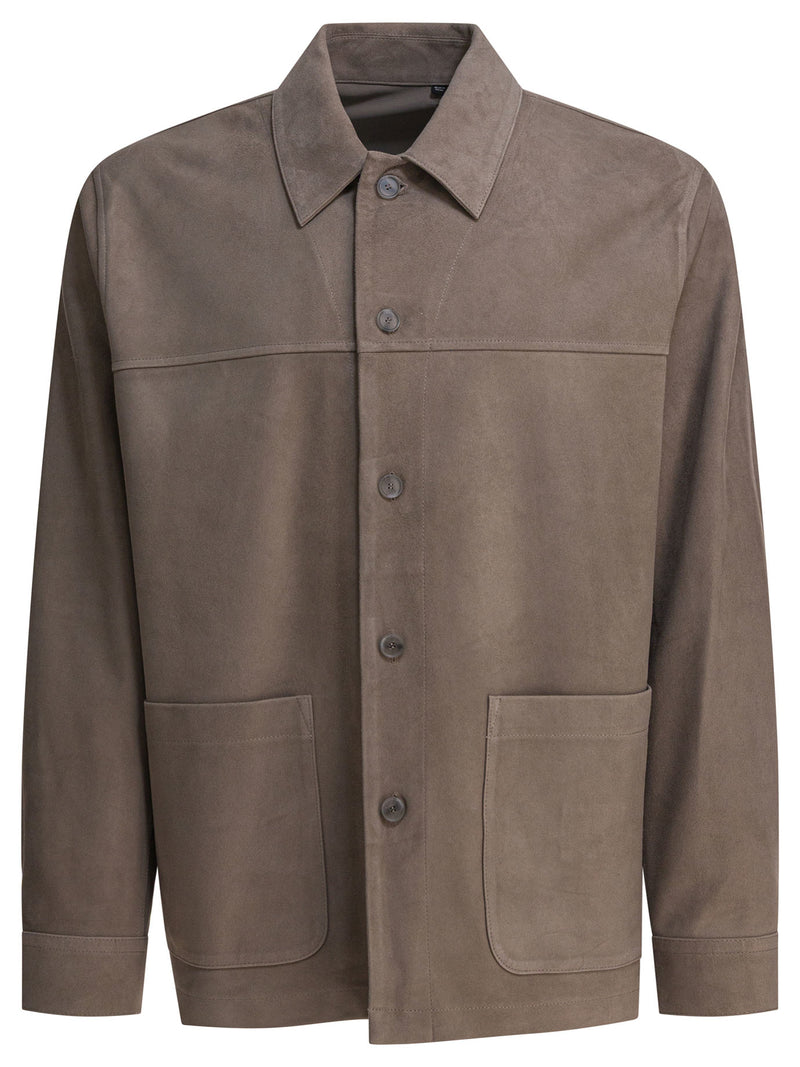 Vince Vince Men's Grey Lamb Skin Jacket - World Class Fashion