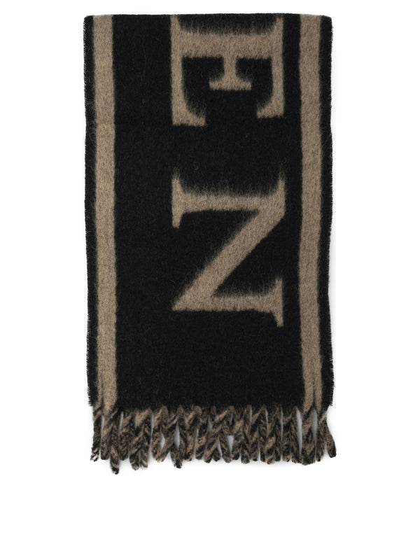 Alexander Mcqueen Scarf Logo Mohair 38x200