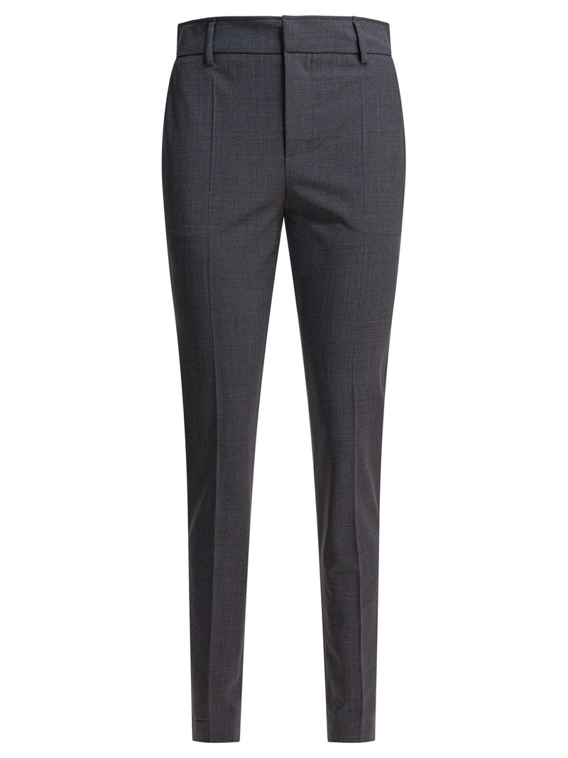 Alexander McQueen Alexander McQueen Wool Trousers Grey Women - World Class Fashion