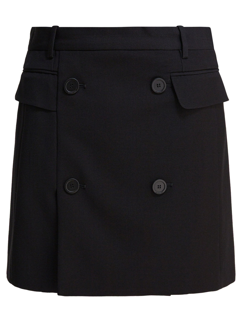 Balenciaga Balenciaga Women's Black Viscose Wool Skirt - World Class Fashion