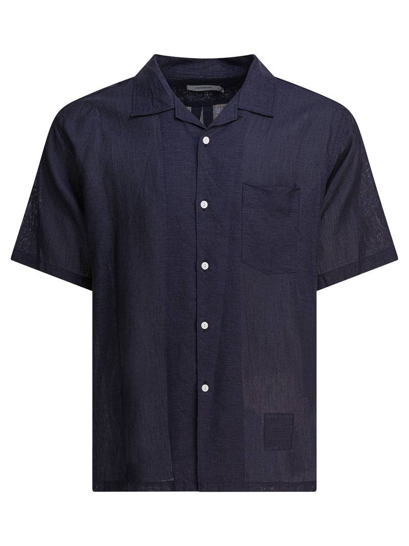 Nonnative Nonnative Men's Blue Linen Shirt NN-S4618DK - World Class Fashion