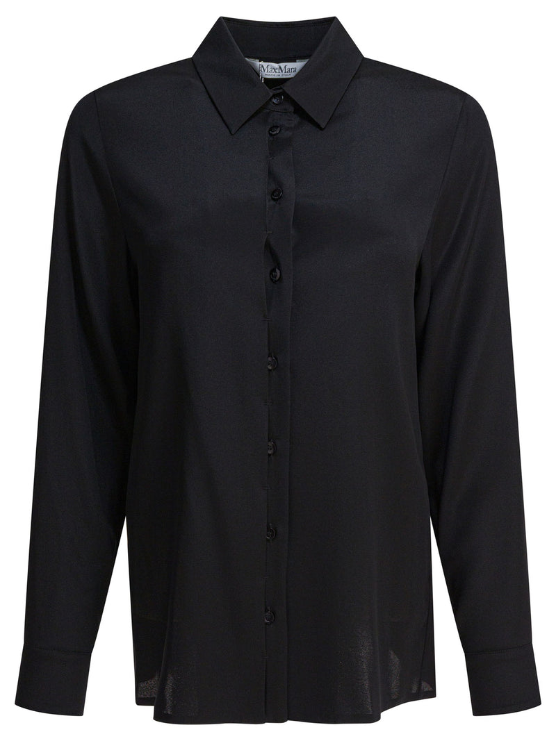 Max Mara Pure Max Mara Pure Black Silk Shirt Women - World Class Fashion