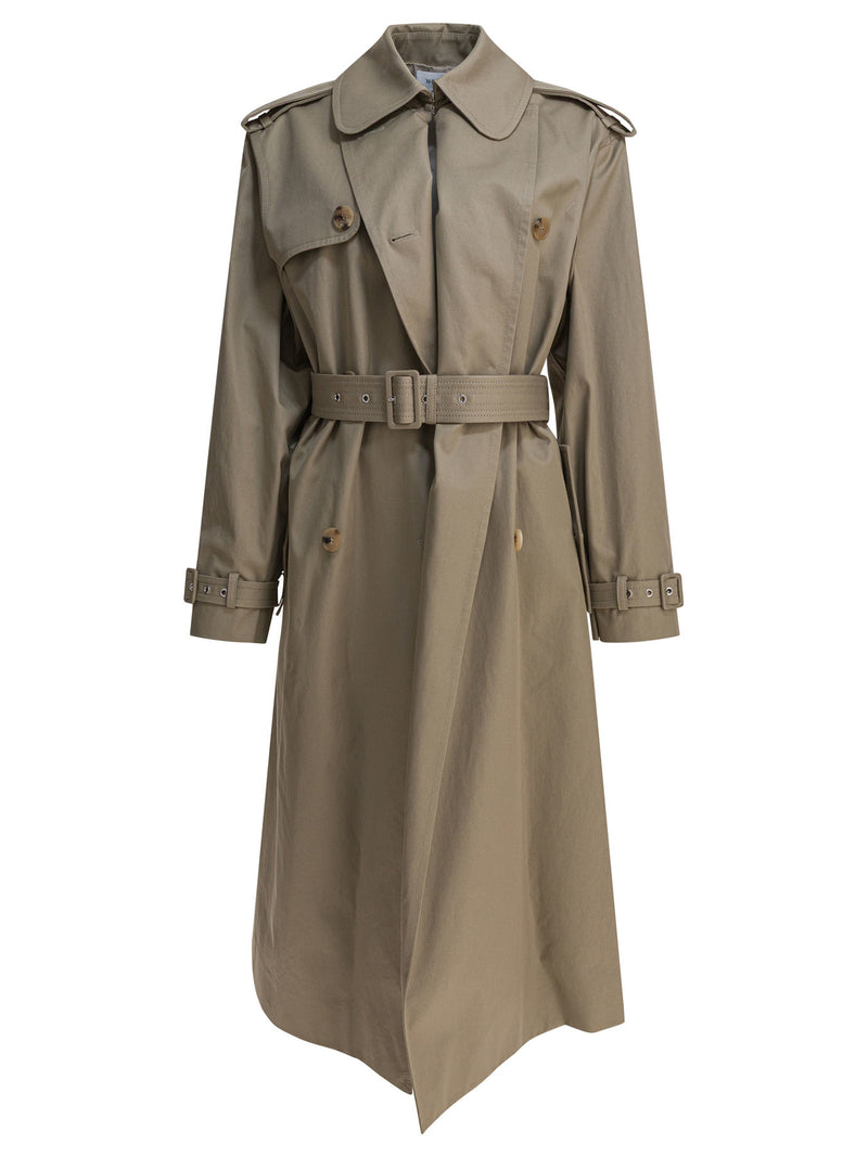 Alexander McQueen Alexander McQueen Gabardina de algodón color beige para mujer - World Class Fashion