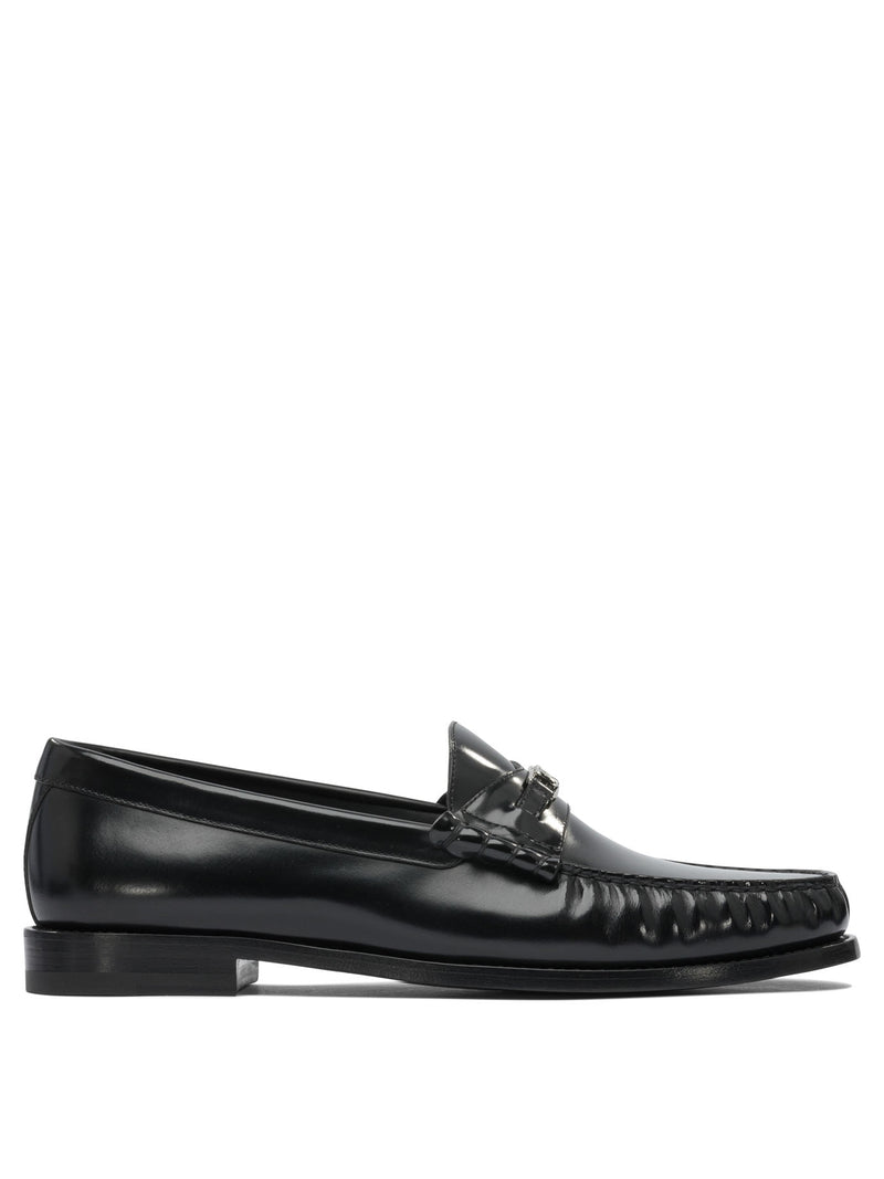 Celine Mocasines Celine negros de cuero para hombre - World Class Fashion