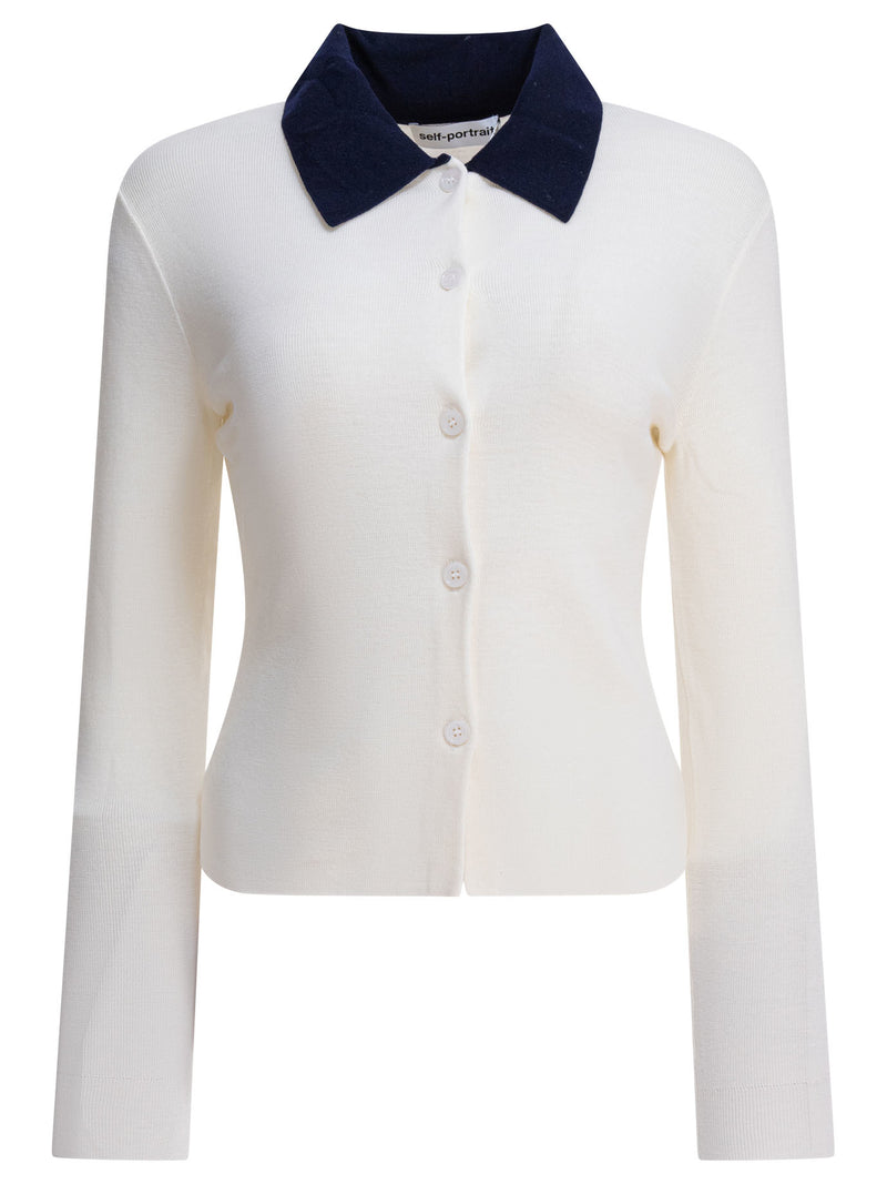 Self-Portrait Self-Portrait Prendas de punto de lana para mujer de color beige - World Class Fashion