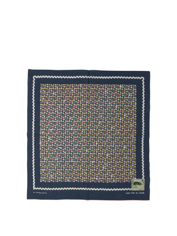 Kapital "skull & Flower" Scarf