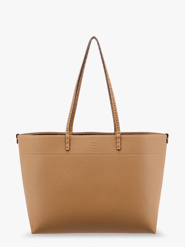 Roll leather shoulder bag with engraved logo on the front