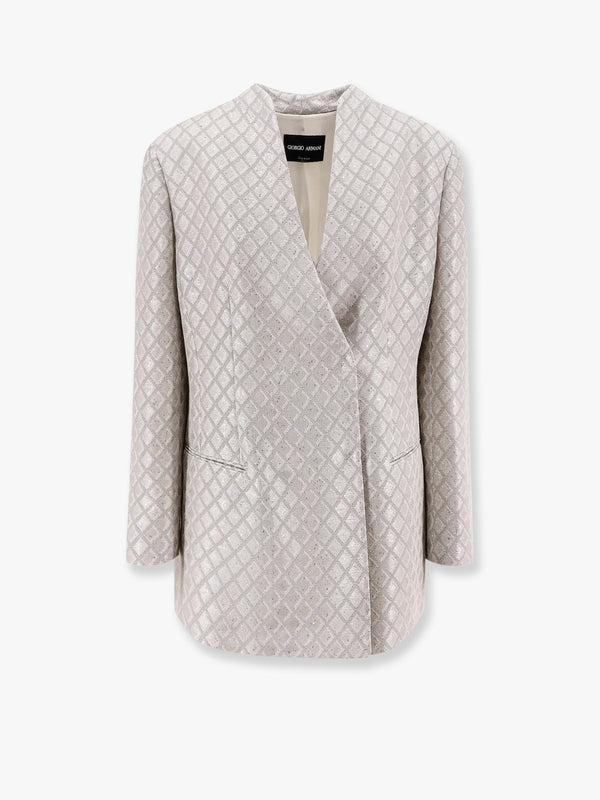 Jersey blazer with all-over sequins