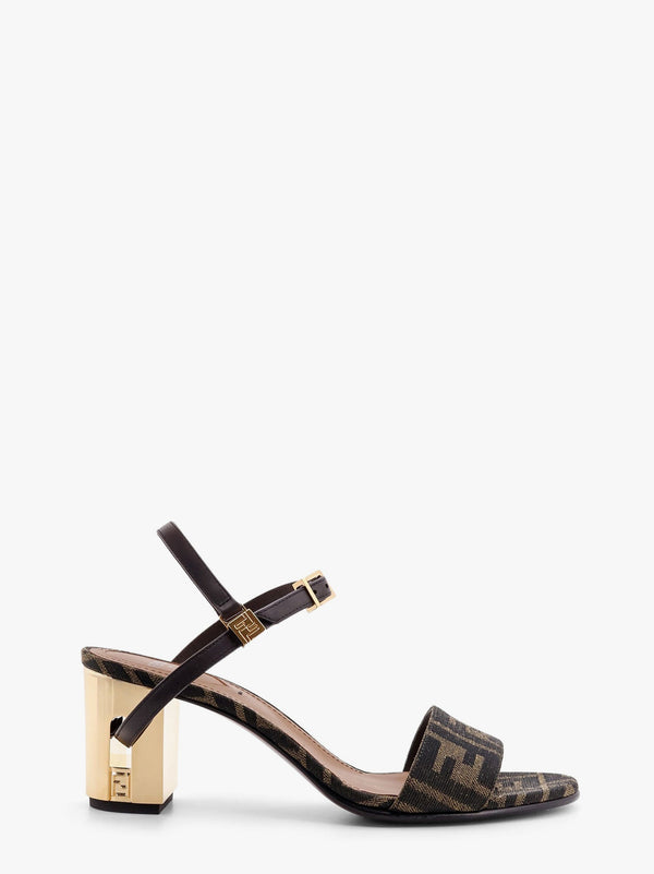 Delfina ff brown jacquard sandals
