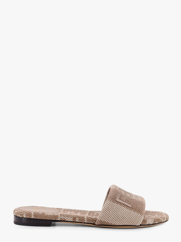 Sunshine denim-effect jacquard slides