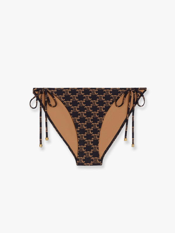 Celine Bikini Slip With Triomphe Print