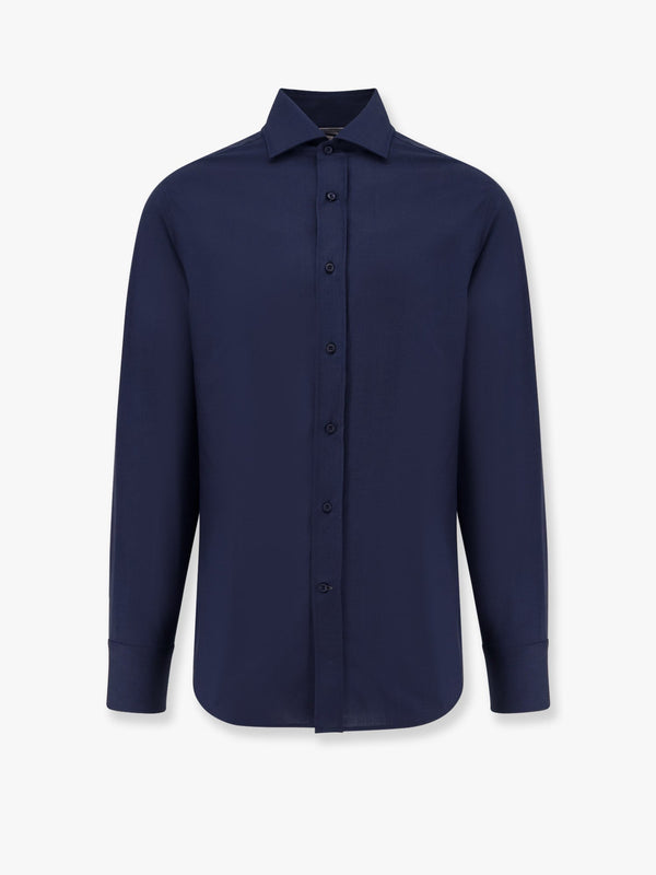 Slim fit virgin wool shirt