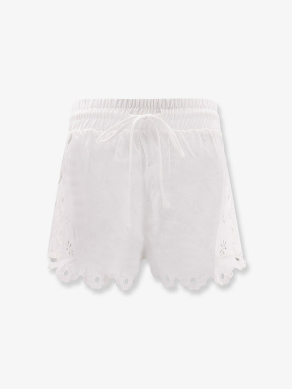 Farm Rio Linen Perforated Shorts