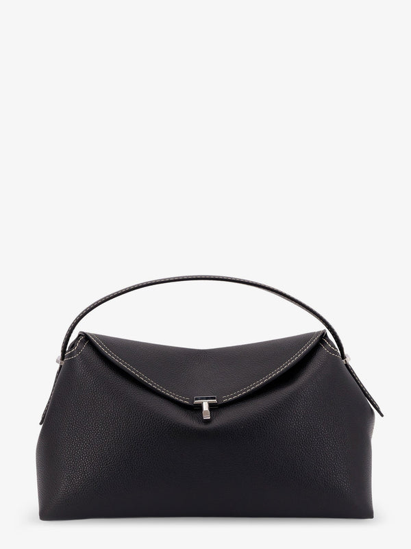 Toteme T-Lock Leather Handbag With Contrasting Stitching