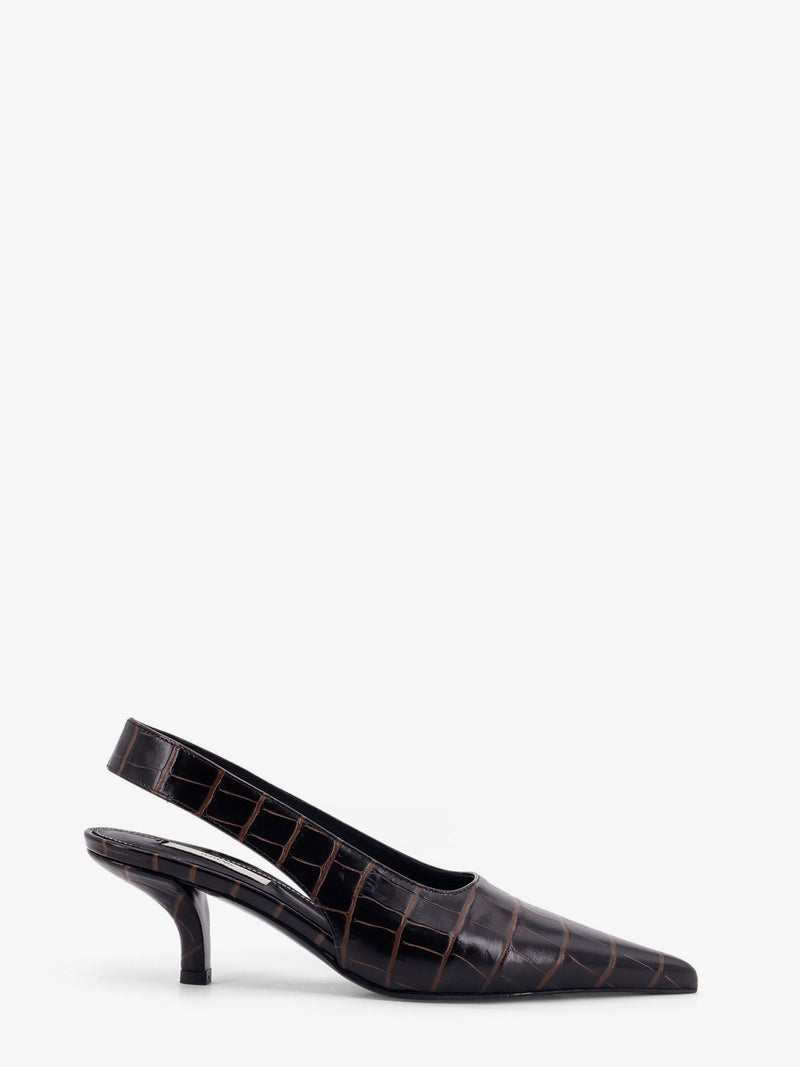 Toteme Toteme Leather Slingback Pumps Brown Women - World Class Fashion