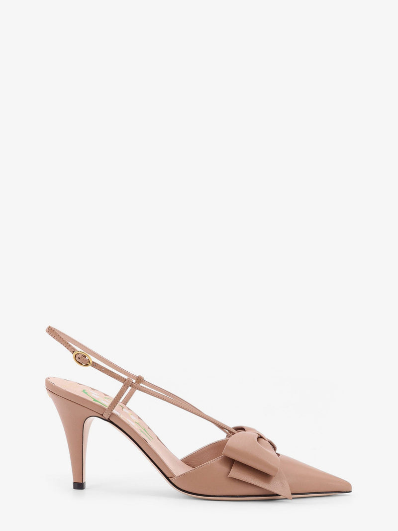 Valentino Garavani Valentino Garavani Bowow Slingback de Piel Rosa - World Class Fashion