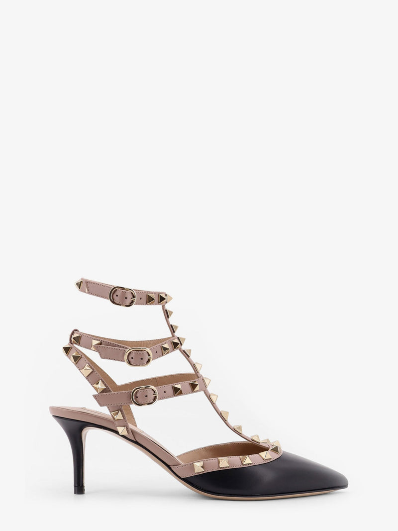 Valentino Garavani Valentino Garavani Rockstud Piel Slingback Negro - World Class Fashion