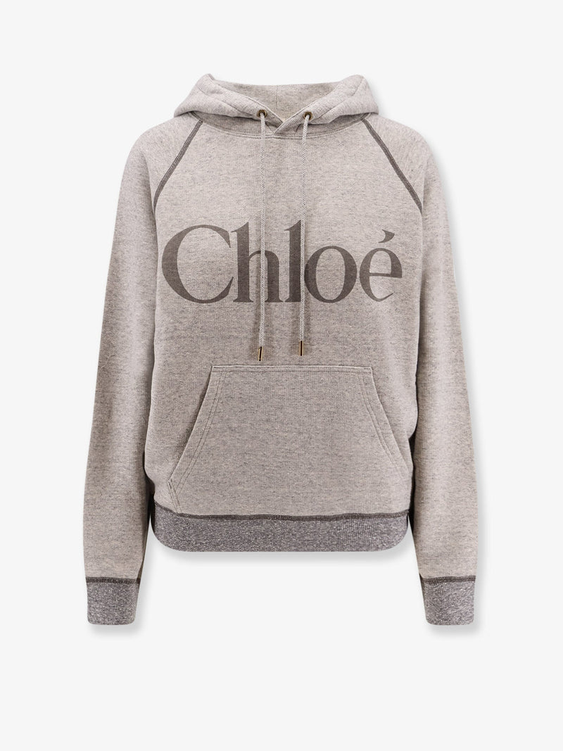 Chloe Chloe Cotton Blend Sweatshirt Grey Women - World Class Fashion
