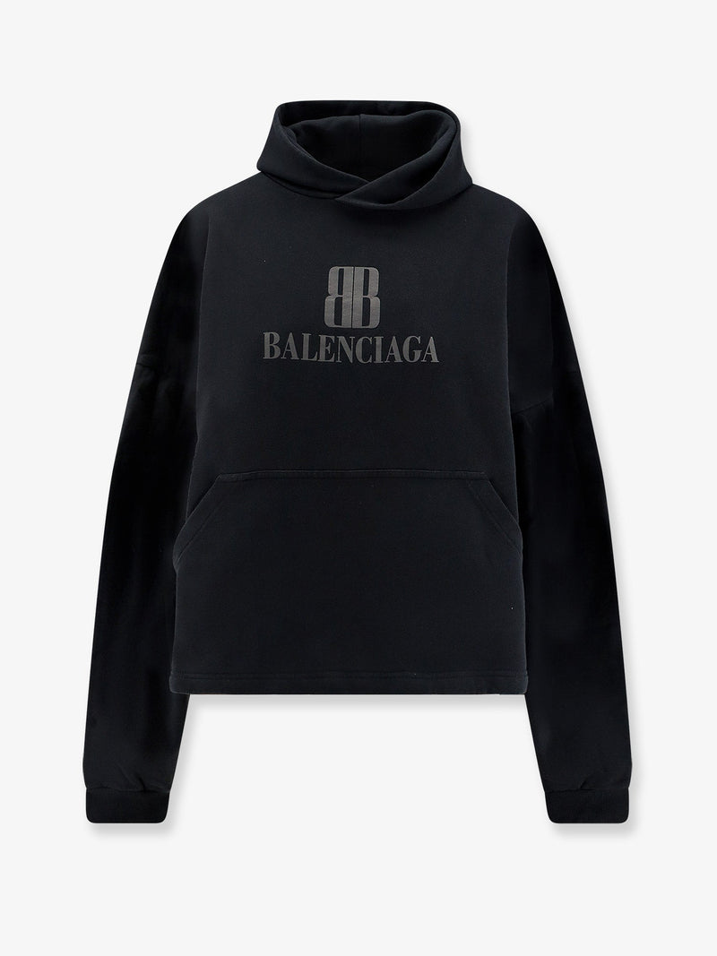 Balenciaga Balenciaga Cropped Cotton Sweatshirt Black - World Class Fashion