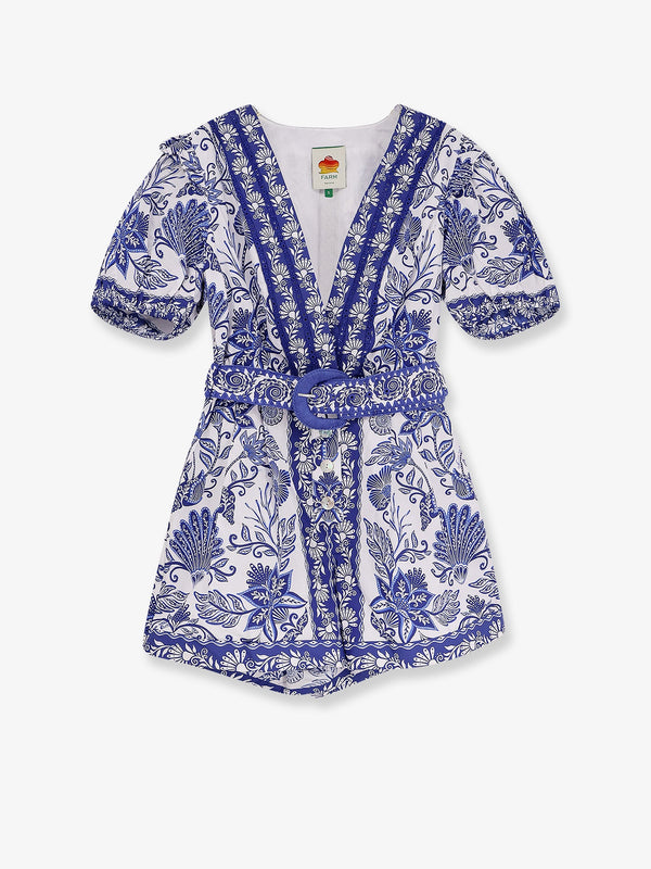 Farm Rio Shell Garden Cotton Jumpsuit
