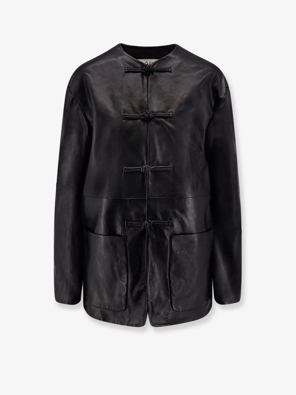 Rohe Mandarin Closure Leather Jacket