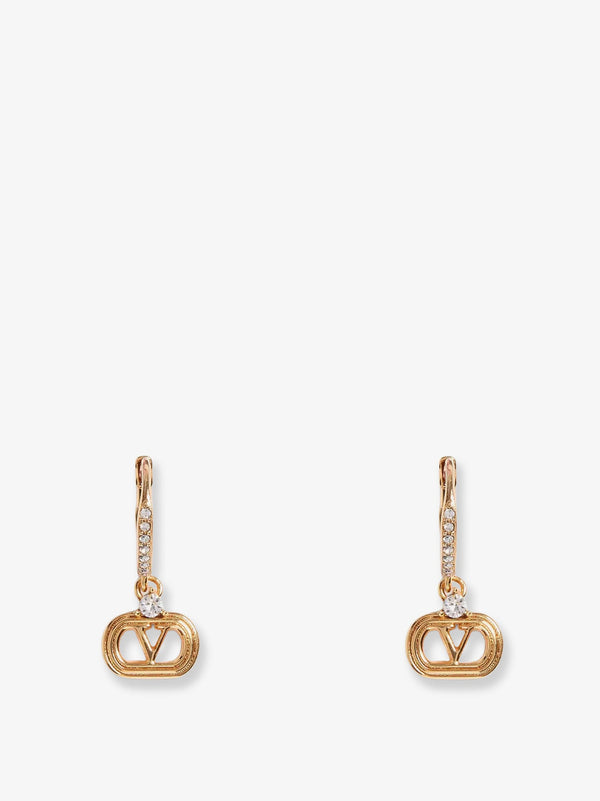 Valentino Garavani Ovalette Metal And Swarovski® Crystals Earrings