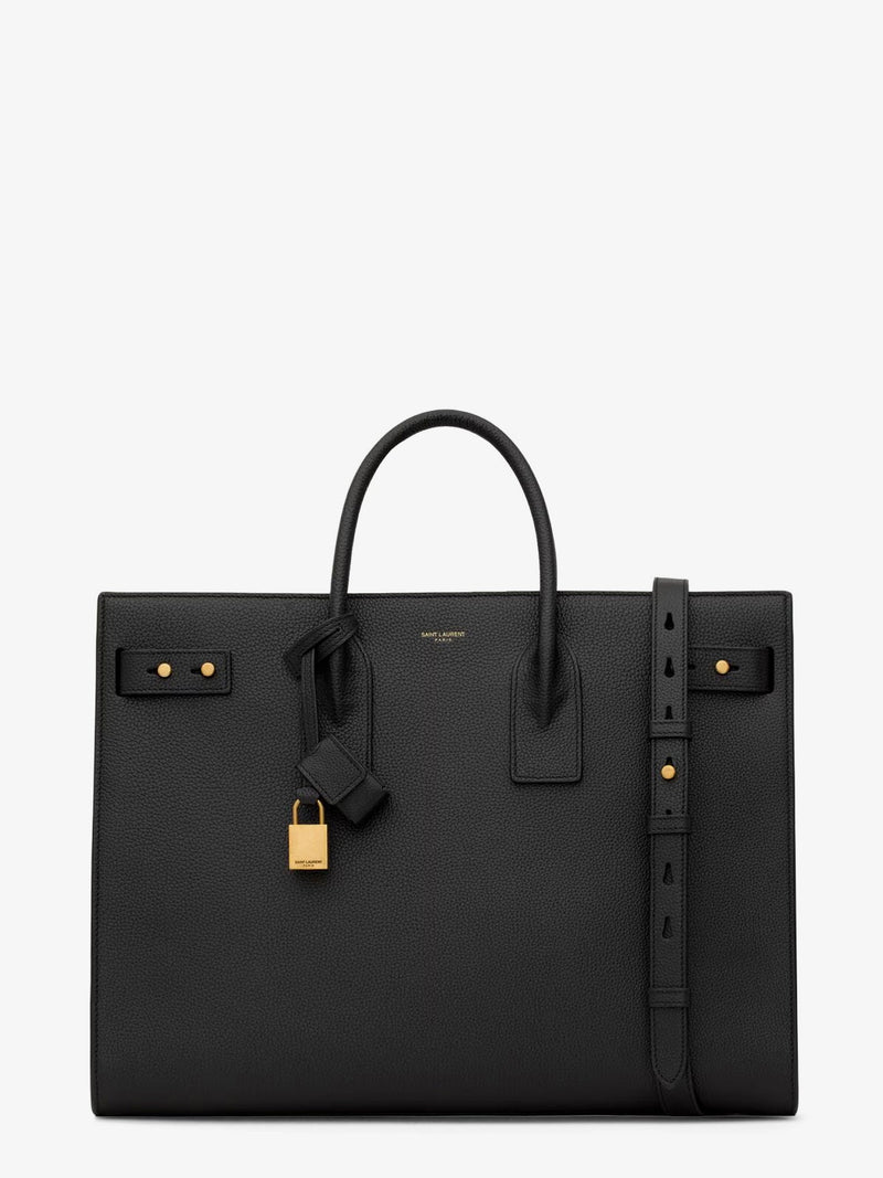 Saint Laurent Saint Laurent Sac De Jour Large Leather Shoulder Bag Black - World Class Fashion