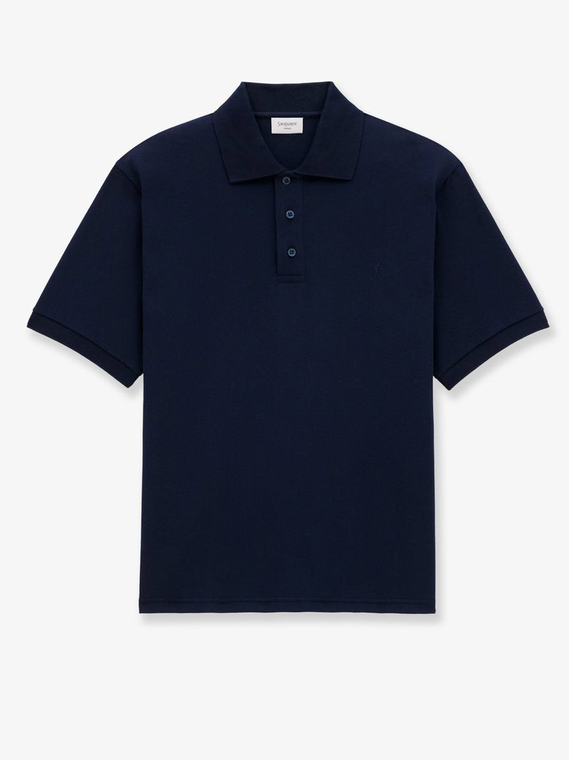 Saint Laurent Saint Laurent Recycled Polo Shirt Blue Men - World Class Fashion