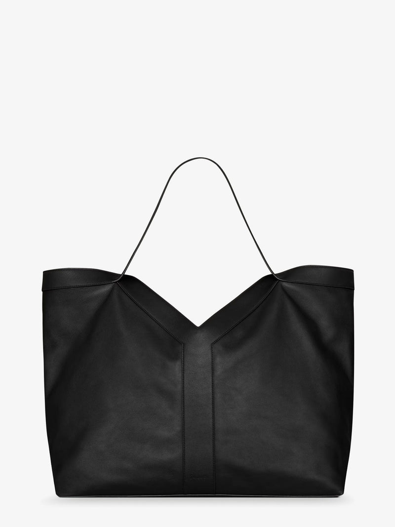 Saint Laurent Saint Laurent Tote Y Maxi Leather Bag Black - World Class Fashion