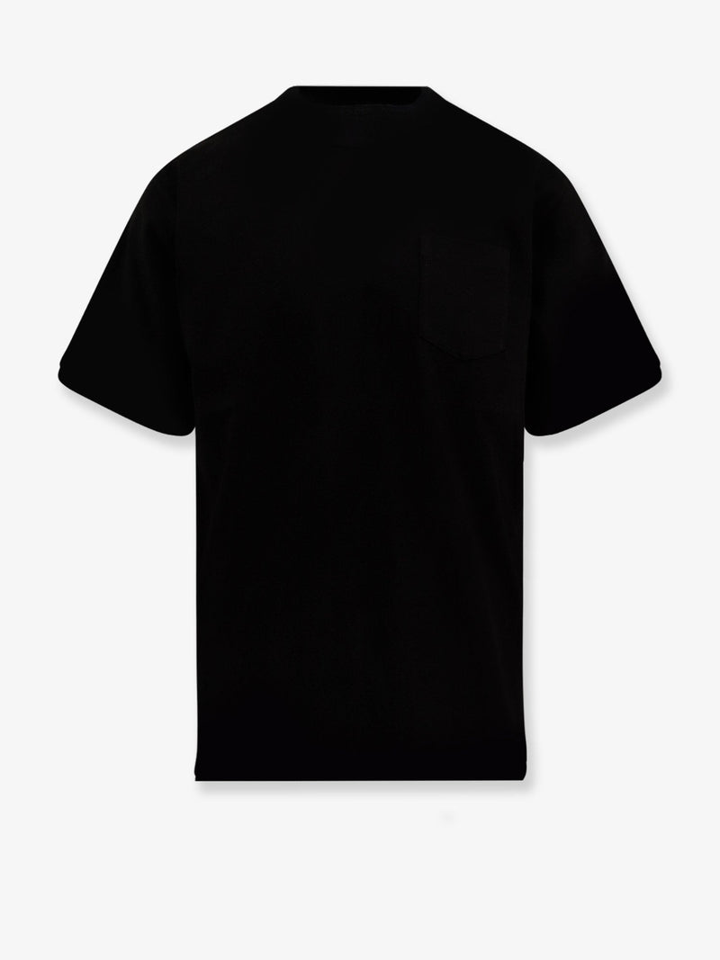 Sacai Sacai Cotton T-Shirt with Nylon Inserts Black - World Class Fashion