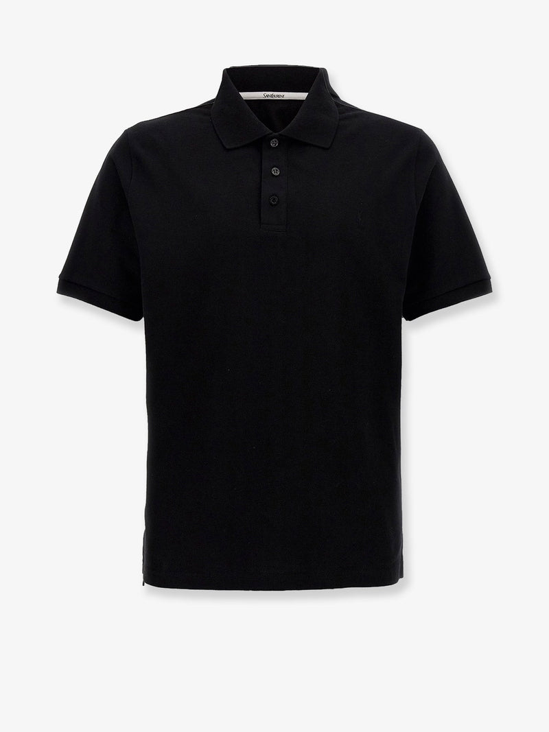 Saint Laurent Saint Laurent Cotton Blend Polo Shirt Black Men - World Class Fashion