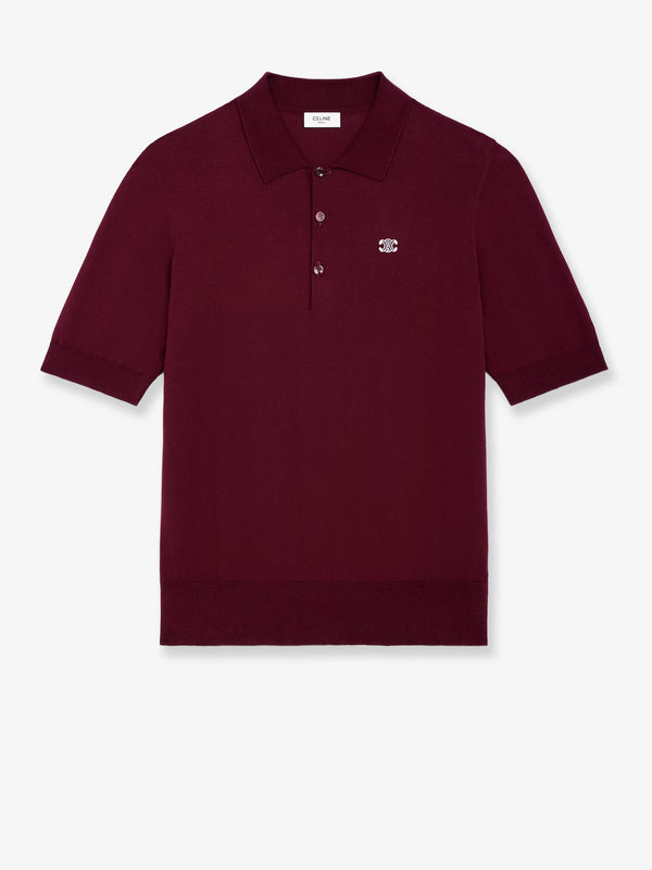 Celine Crop Fit Wool Polo Shirt