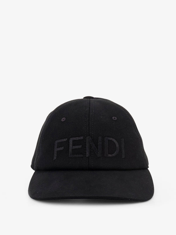 Fendi Stretch Cotton Baseball Hat With Logo Embroidery