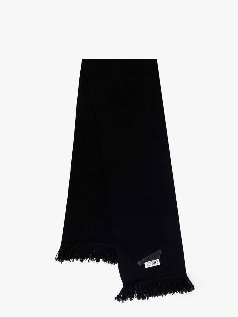 MM6 Maison Margiela Bufanda de mezcla de lana MM6 Maison Margiela negra - World Class Fashion