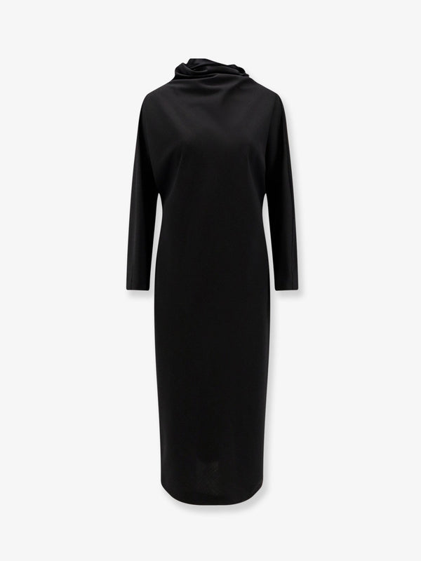 Alberta Ferretti Wool Blend Midi Dress