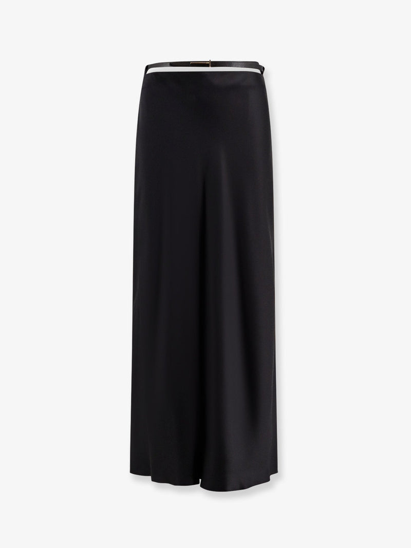 Tom Ford Falda midi de seda negra de Tom Ford para mujer - World Class Fashion