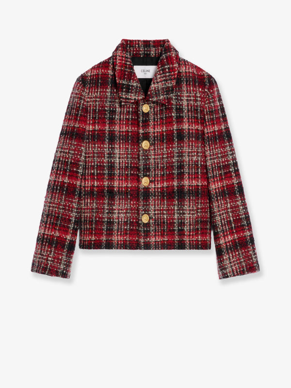 Celine Madras Wool, Cotton And Mohair Blazer