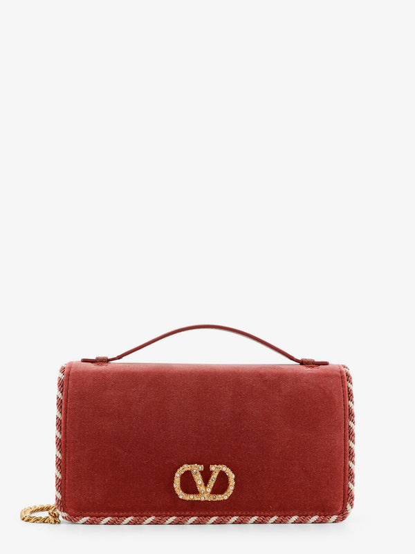 Valentino Garavani Valentino Garavani Velvet Bag/Wallet With Vlogo Signature Detail