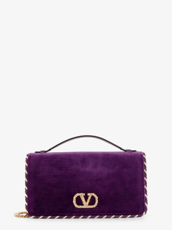 Valentino Garavani Valentino Garavani Velvet Bag/Wallet With Vlogo Signature Detail