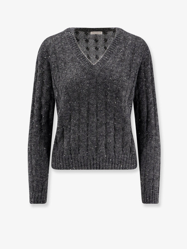 Brunello Cucinelli Wool Blend Sweater With All-Over Sequins