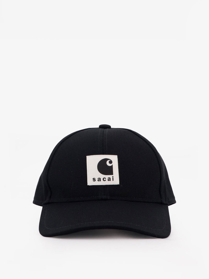 Sacai X Carhartt Wip Sacai X Carhartt Wip Duck Baseball Hat Black - World Class Fashion